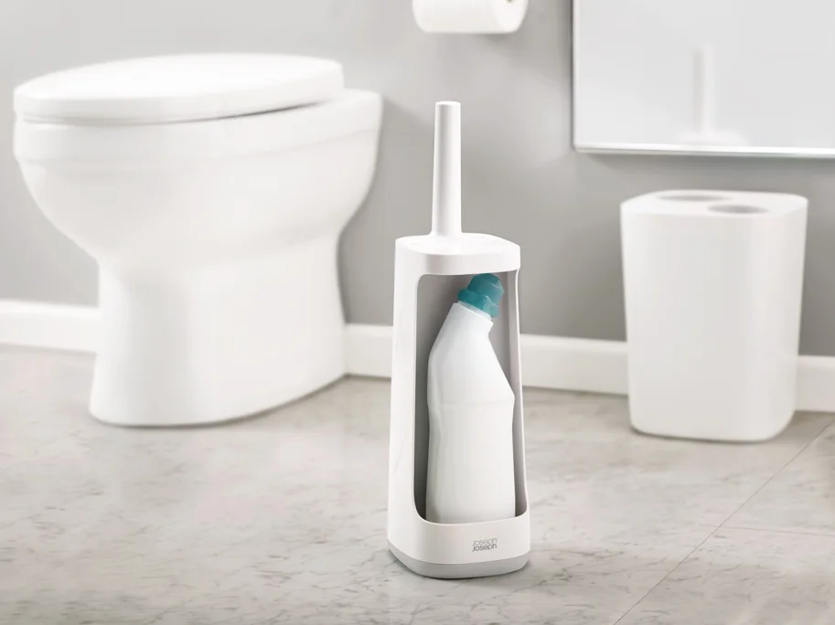 Flex Plus Toilettenbürste m. Fach weiss grau, 11.4x13.6x45