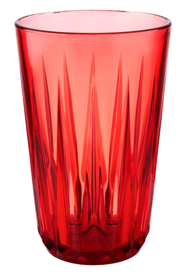 Trinkbecher Crystal rot D8cm H12.5cm, 300ml