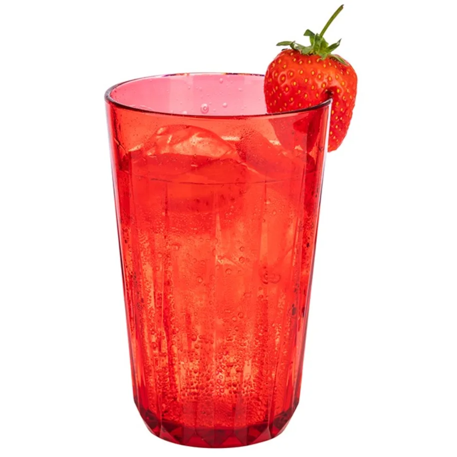 Trinkbecher Crystal rot D8cm H12.5cm, 300ml