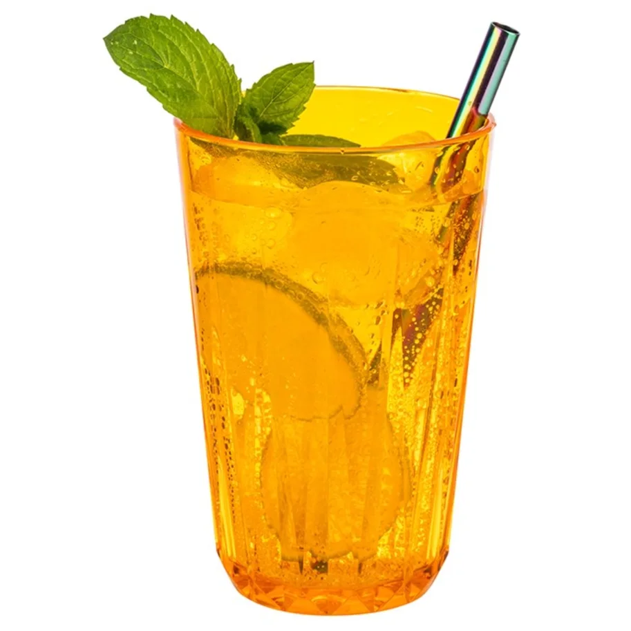 Trinkbecher Crystal orange D8cm, H12.5cm, 300ml