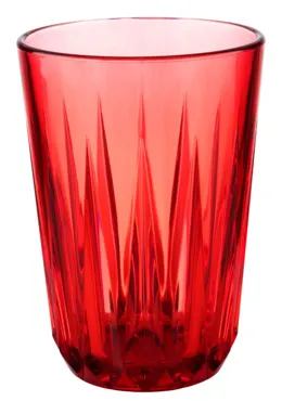 Trinkbecher Crystal rot D7cm H9.5cm, 150ml