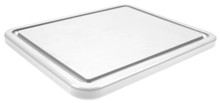 Schneidebrett GN 1/1 H2cm weiss mit Saftrille