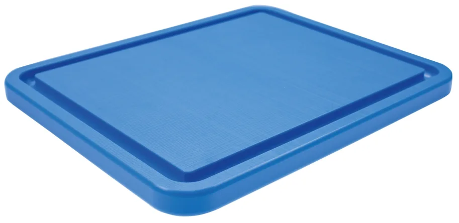 Schneidebrett GN 1/2 H2cm blau mit Saftrille