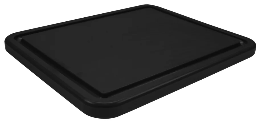 Schneidebrett GN 1/1 H2cm schwarz mit Saftrille