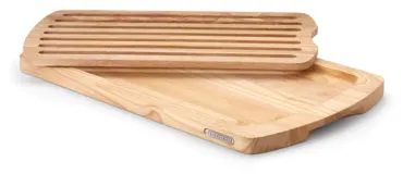 Gummibaum Brotschneidebrett geölt, 45x26x2 cm