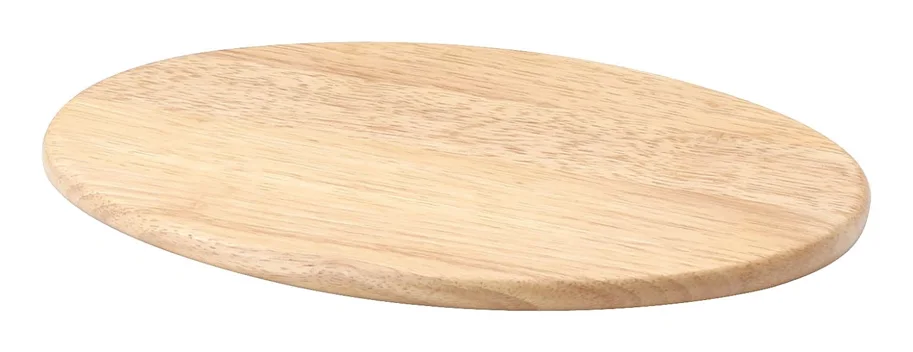Gummibaum Schneidebrett oval, geölt 30x20x1.2 cm