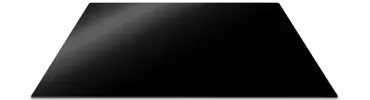 Glaskeramik Abdeckung 57x50cm Oberfläche geriffelt schwarz