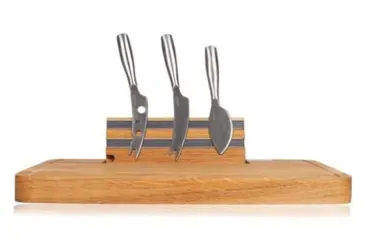 Party Käsebrett braun Edelst. Europäische Eiche 354x264x45