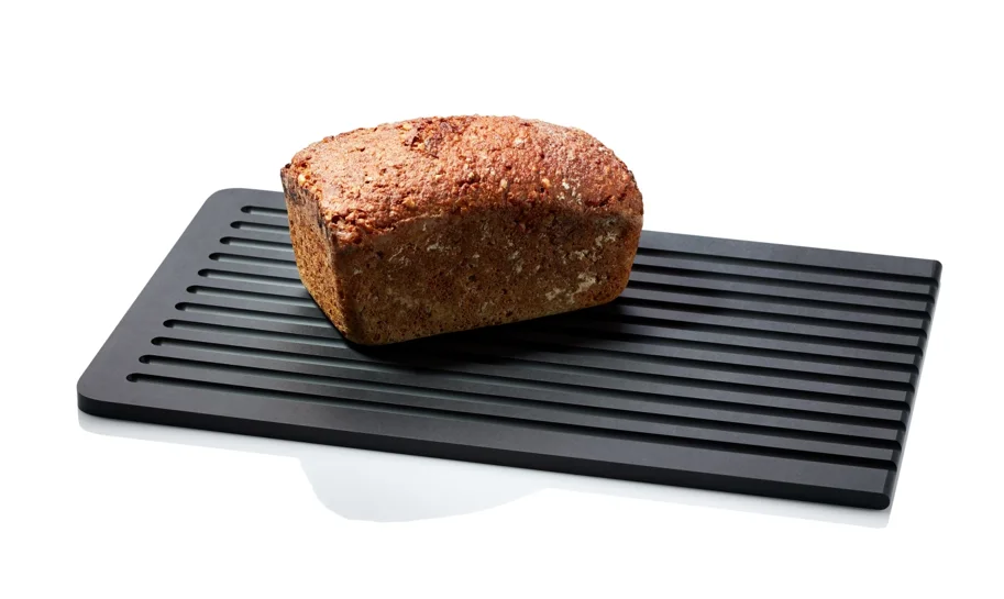 Duracore Brotschneidebrett m. Saftrille, schwarz, 38.5x23.5x