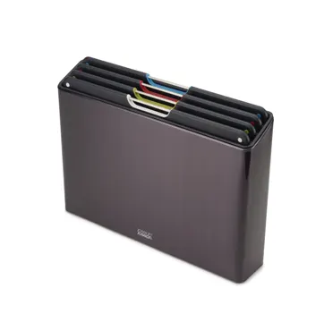Folio Steel 4tlg. Schneidebrett-Set Carbon Black