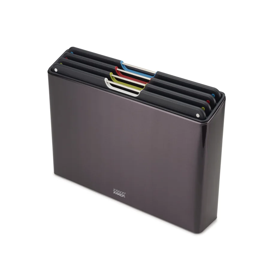Folio Steel 4tlg. Schneidebrett-Set Carbon Black