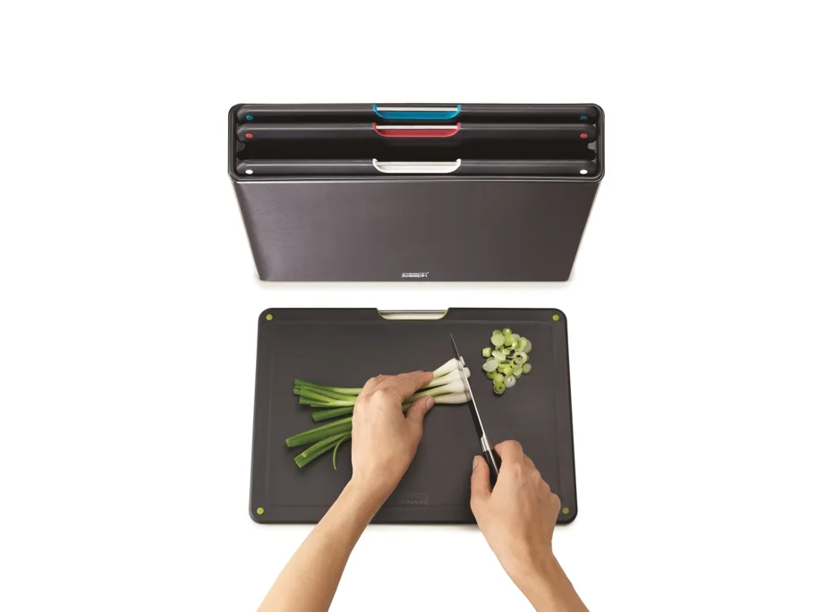 Folio Steel 4tlg. Schneidebrett-Set Carbon Black