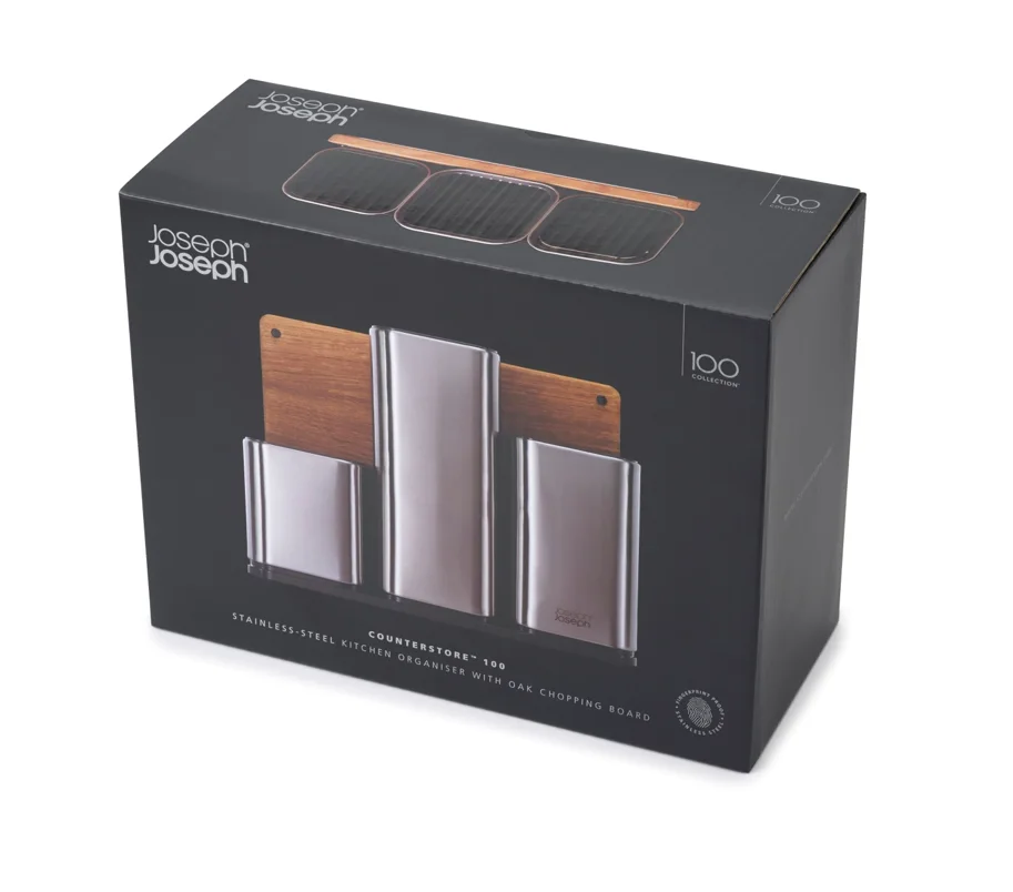 Steel Collection CounterStore m. Schneidebrett 31x12.5x23cm