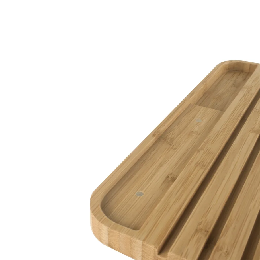 Brotschneidebrett mit Messer 36x26cm Bambus