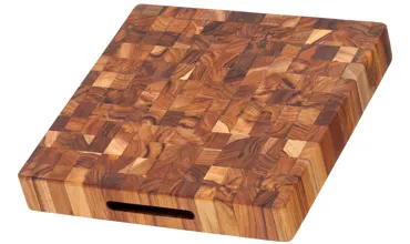 Teak Hackblock/Servierbrett quadr., 30.5x30.5x5 cm