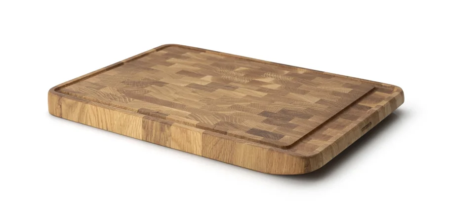 Eiche Stirnholz Tranchierbrett 46x32.5x3.5cm