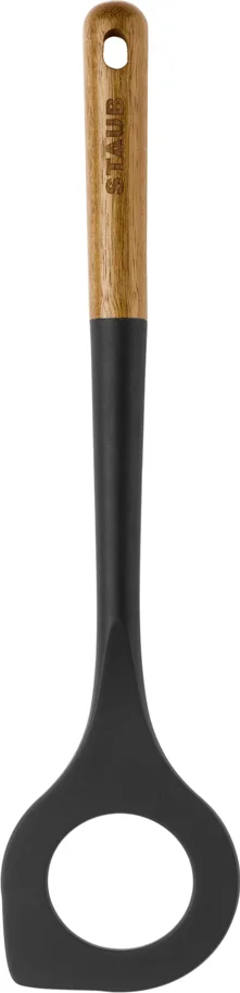 Kochlöffel m. Loch, 31cm Akazie Silikon