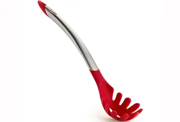 Spaghettilöffel 31cm Edelstahl/Kunststoff rot