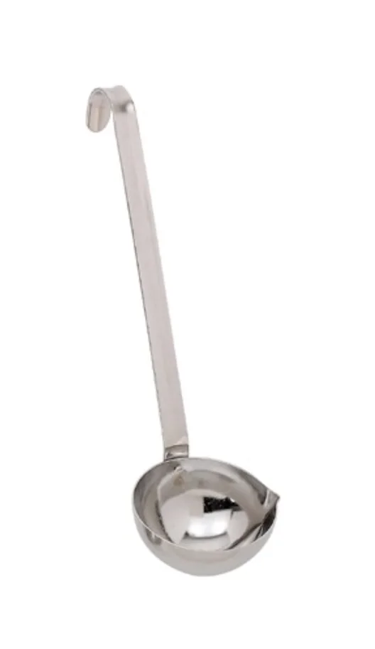 Kleiner Schöpflöffel D:6cm 5cl mit Ausgiesser Stiel 15.5cm