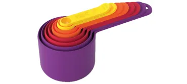 Nest Messlöffelset 8tlg., mehrfarbig assortiert 17.3x7.7x8