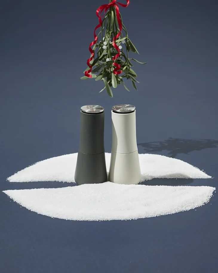 2er Set Milltop Salz- und Pfeffermühle  H16.9cm D7cm grau