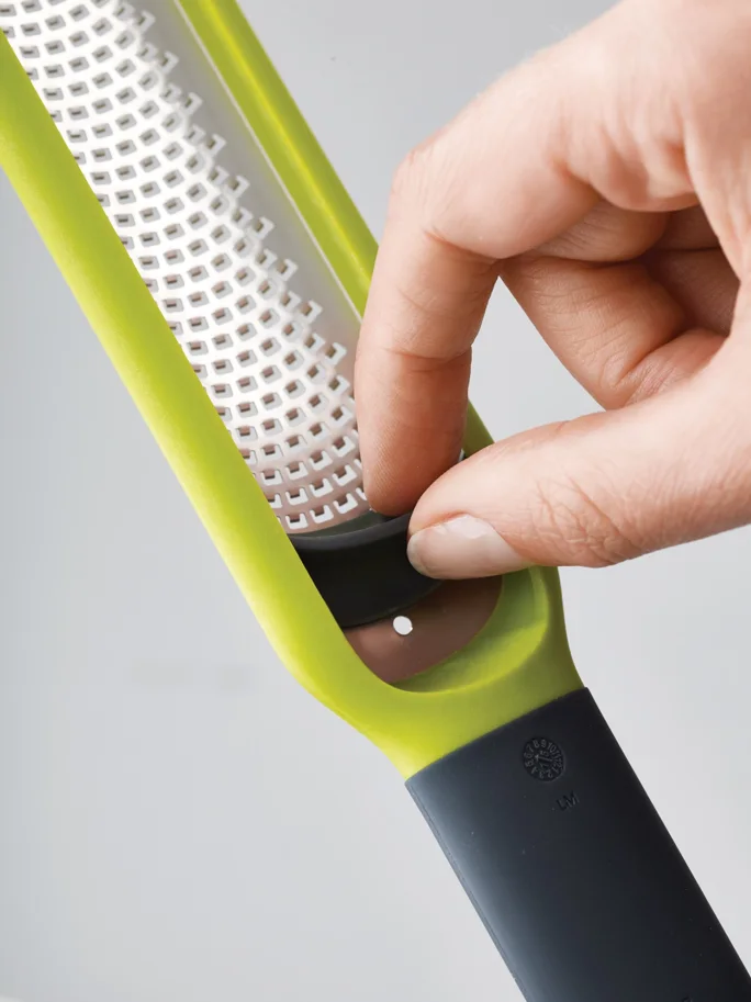 HandiZest Zester Reibe mit Reiniger, grün, 27.8x5x2cm