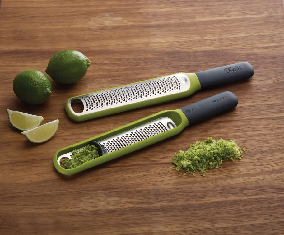 HandiZest Zester Reibe mit Reiniger, grün, 27.8x5x2cm