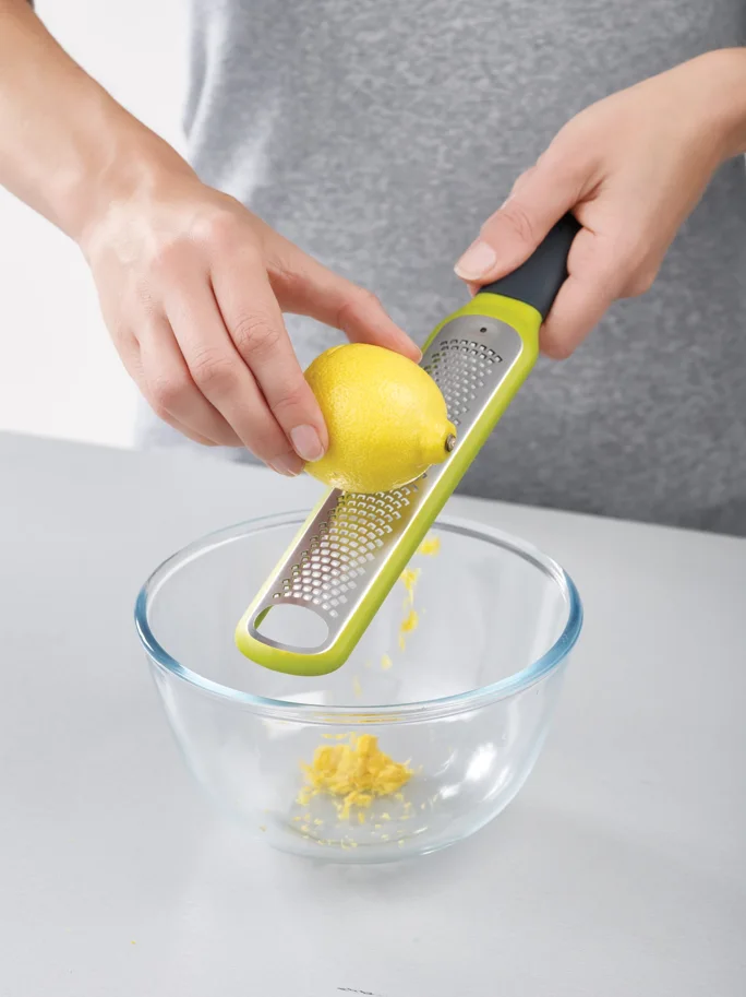 HandiZest Zester Reibe mit Reiniger, grün, 27.8x5x2cm