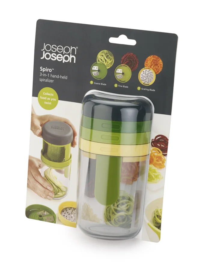 Spiro Spiralizer mit 3 Klingen und Behälter, Ø7.8, H:16cm