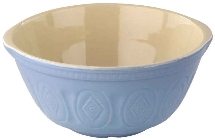 Traditionelle Rührschüssel m. Prägung blau D31cm 5 l