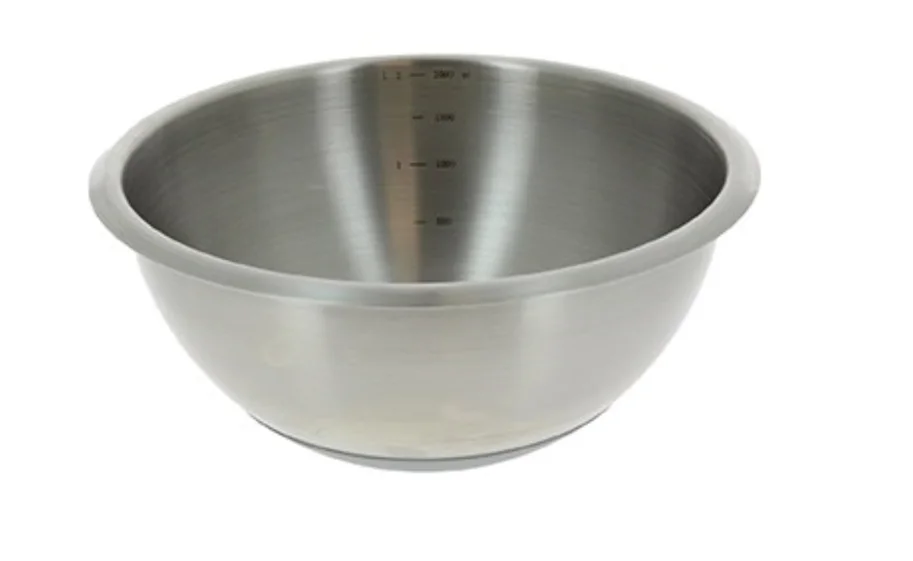 Schlagschüssel rund D:20cm Boden silikonbeschichtet