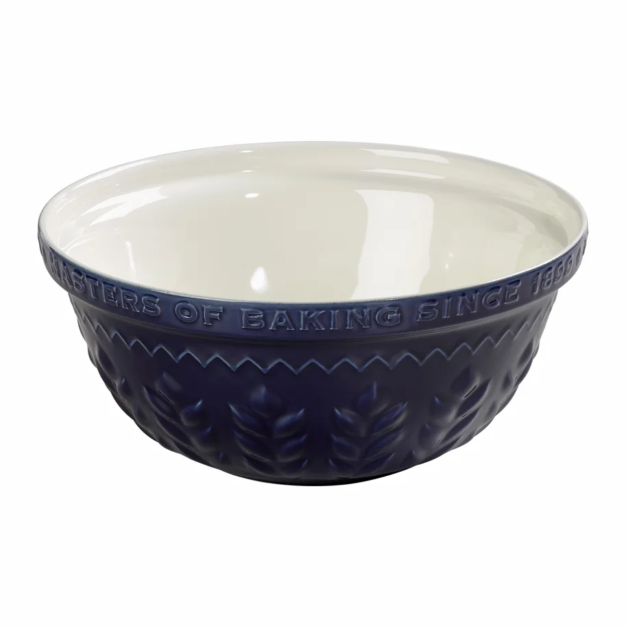 Rührschüssel m. Prägung Korn D30cm indigo