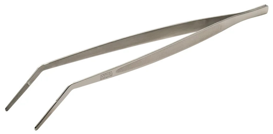 Küchenpinzette abgewinkelt 30cm