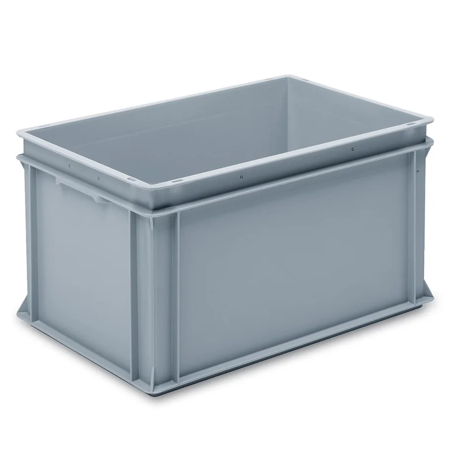 Rako Boxen 60x40x32cm 2 Muschelgriffe geschlossen silbergrau