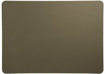 PVC Lederoptik Tischset 33x46cm grob oliv