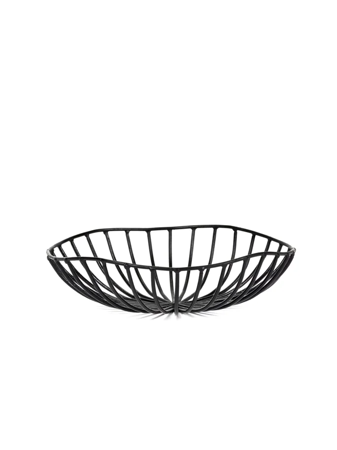 Metal sculptures Korb Catu D20cm H6cm schwarz