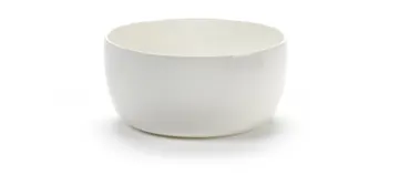 Base Schale niedrig 500ml D12cm H6cm glasiert weiss