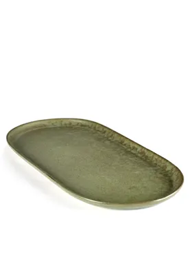 Surface Tapas Teller L 17X35.5cm H2cm camo green