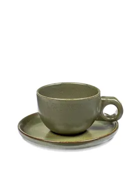 Surface Tasse mit Untertasse 130ml D8cm H6cm camo green