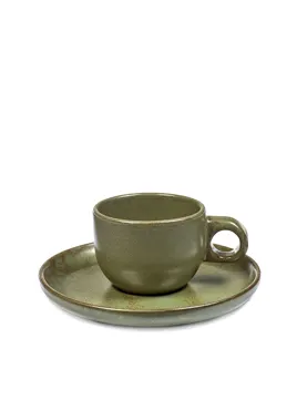 Surface Tasse mit Untertasse 100ml D13cm H5.3cm camo green