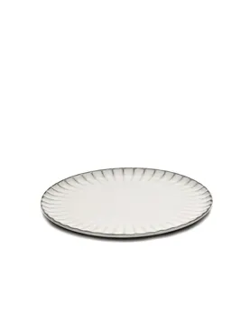 Inku Teller flach L D24cm H1.7cm weiss