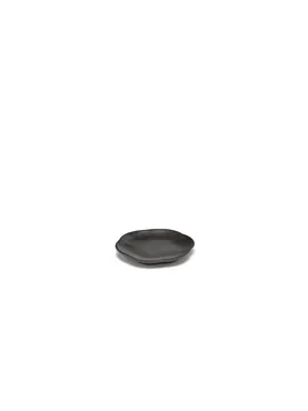 Inku Teller flach geriffelt S D8.9cm H1.3cm schwarz