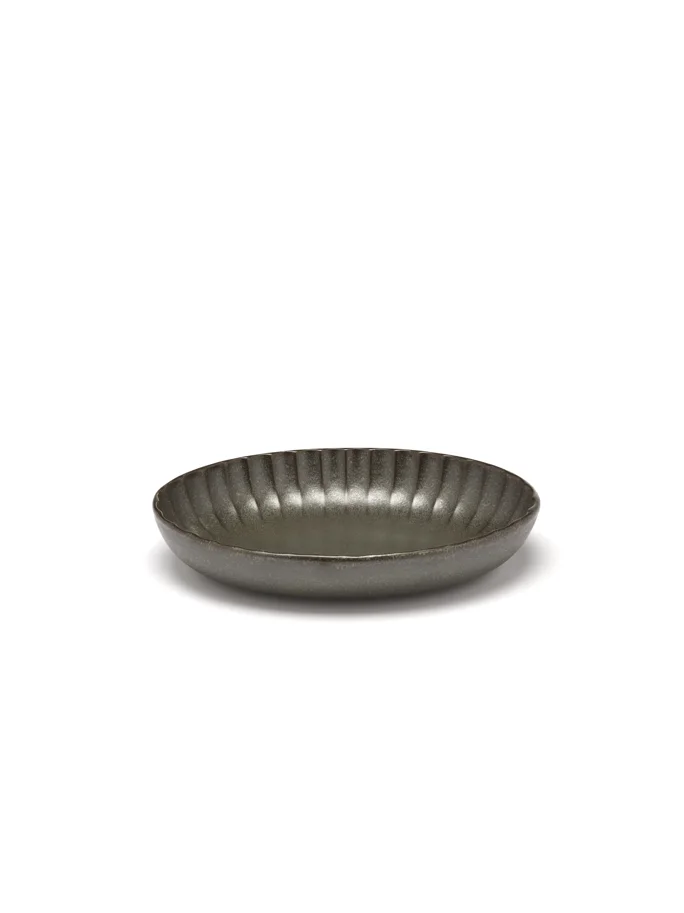 Inku Schale oval L19cm B13cm H3.7cm grün