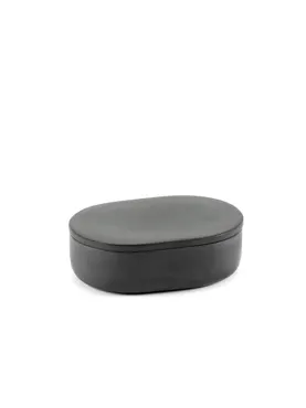 B. Lejoly Box mit Deckel Oval Cose S 10.2x7x3.3cm Dark Grey