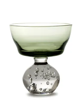 Bela Silva Eternal Snow Glas auf Fuss D9.2 H10 cm Green