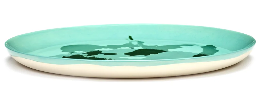 Ottolenghi Feast Teller 26.5x26.5x2cm Azure Pepper Green