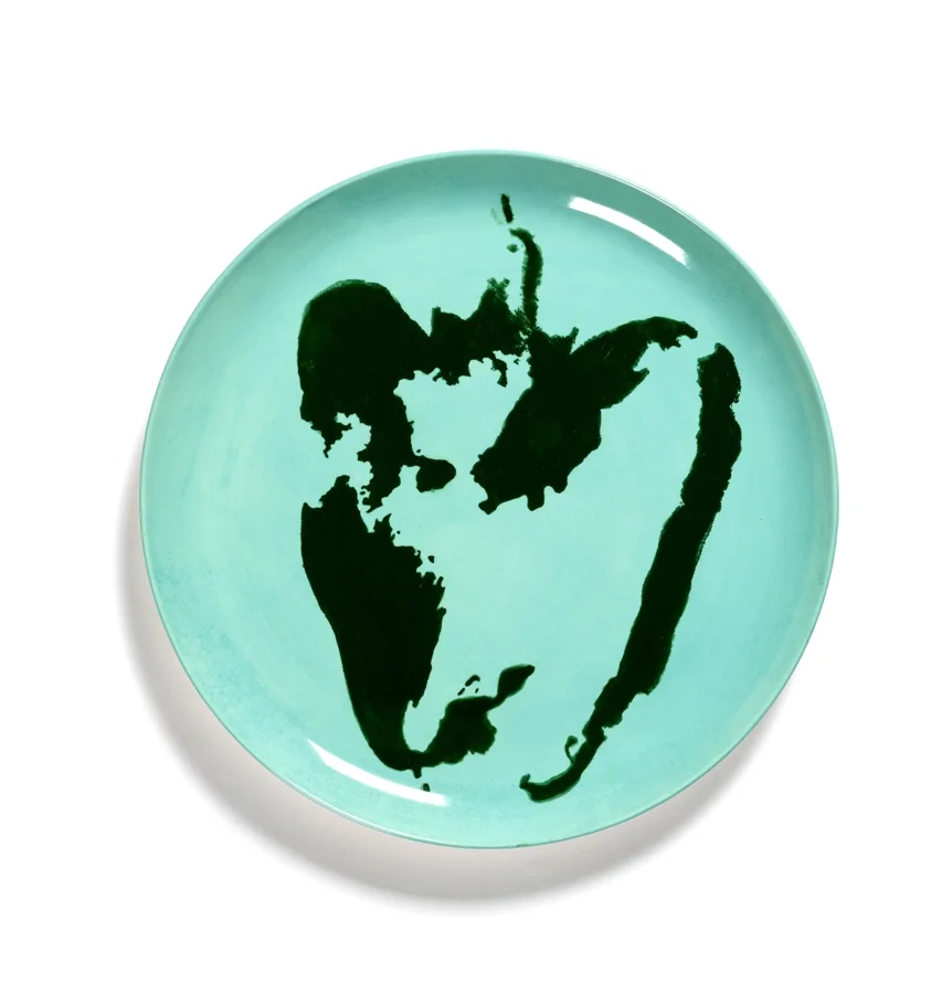 Ottolenghi Feast Teller 26.5x26.5x2cm Azure Pepper Green
