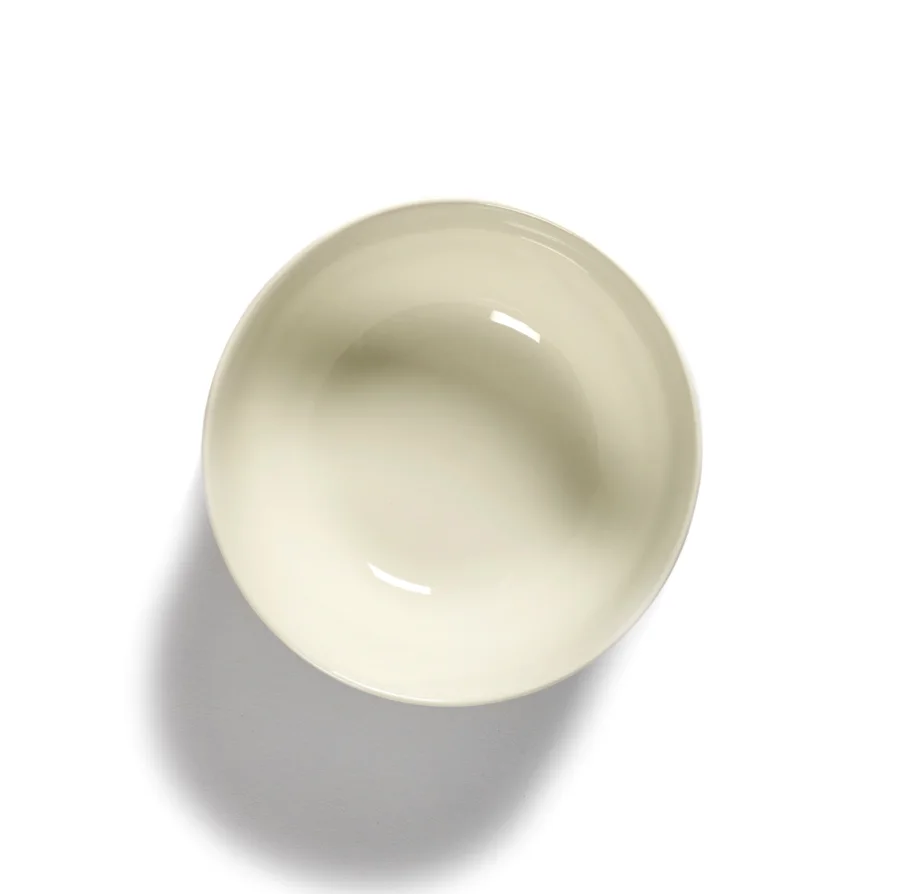 Otto. Feast Schüssel 16x16x7.5cm White Swirl-Stripes Blue