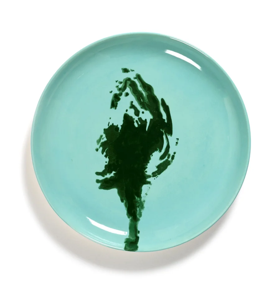 Otto. Feast Teller 22.5x22.5x2cm Azure Artichoke Green