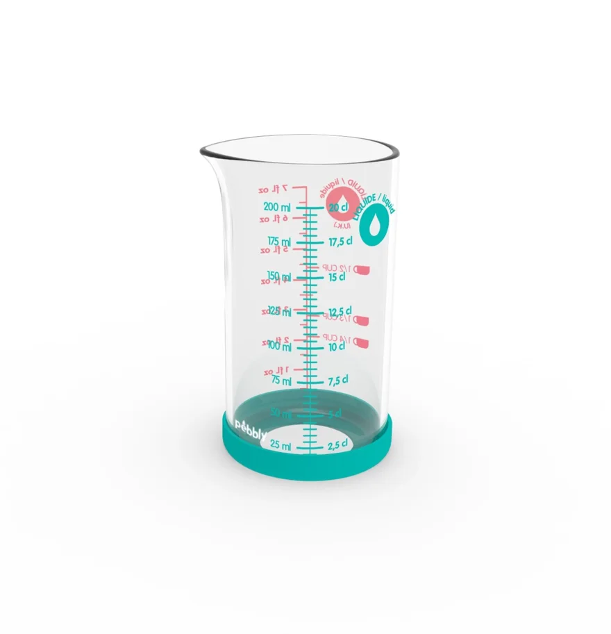 Messbecher mit Silikonboden 200ml blau